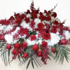 A grand and deeply reverent casket spray beautifully designed to honor a