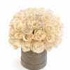 white roses silve box 