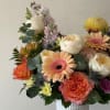 Colorful mix of flowers in a vas. perfect for any occasion. 