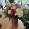 A fresh, feminine arrangement that reads like a blush-toned mosaic-perfect as a
