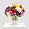 A colorful burst of roses, carnations, and different flowers which are perfect