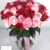 Luxury red and pink rose arrangement handcrafted with premium fresh roses in