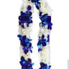 Our beautiful Blue &amp; white  Double Orchid Leis are handcrafted with