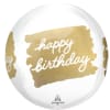 15" Golden Happy Birthday Helium Balloon