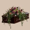 A graceful casket spray arranged for a heartfelt farewell, Antique Memories Spray