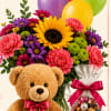 This Best Friend mixed flower bouquet package, makes a joyful or congratulatory