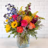 Bright, bold and beautiful arrangement with a variety of blooms! 