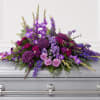A dramatic sweep of purple, magenta and lavender sets the tone for