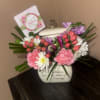 Beutiful heart box with chocolate teddy bear and roses just for 