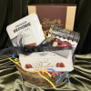 A perfect gift for anyone that loves chocolate!! Basket has 4 different