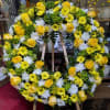 Yellow, white and green wreath