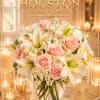 This is a timeless vase arrangement that speaks of grace and tenderness.