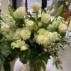 Premium white &amp; ivory, flowers with a light touch of green
