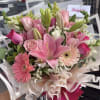 Mixed Pinks of roses lilys daisy's Gerber daisy 