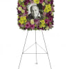 A unique and lovely tribute for the service, this contemporary square easel