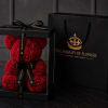 beautiful bear of foam roses this gift will be transported in a