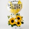 Large woodbox mixed flowers with 20" bubble balloon. 
Mixed flowers, from romantic