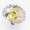 Perfect for sympathy occasions.
White flowers mixed, spiders, lillies, babybreath, greenery. White Hydrangeas