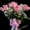 2 dozen pink roses will mean you truly care about someone .