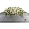 A stunning yet respectful testament in white, this spray for the casket