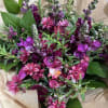 This bold statement of purples and magentas will bright anybody's day. 