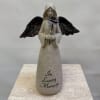 Stone angel reads "In Loving Memory 
 Dimensions: 11.5" H
UPC: 99278134838
Material: Resin