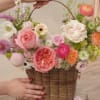 Inspired by bright nature and soft textures, this arrangement will wow your