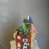 Perfect mix of patriotic succulents 