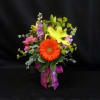 Sweet and bright this Sweet Secrets arrangement is featuring hot pink, yellow