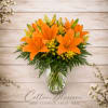 The gift of a beautiful sunrise captured in flowers. Bursting with vibrant