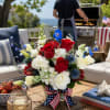 Patriotic Peninsula Blooms is a fresh and festive celebration of summer featuring