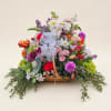 A lush mix of pinks, purples, whites and warm pops of orange