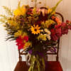 Colorful mix of seasonal flowers that have that "just picked" wildflower feel.