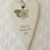 5x3 ceramic heart ornament