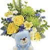 Welcome the new bundle of love with this sunny yellow rose bouquet