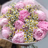 The photo shows the premium size.

Standard size - 5 peonies 
Deluxe size