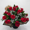Make any occasion unforgettable with this elegant arrangement of 25 fresh red