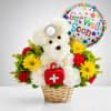 Healing Puppy is a heartwarming handcrafted floral puppy made with fresh white