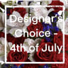 Red roses and white alstroemeria with blue filler flowers