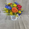 Brighten someone's day with our charming Get Well Mug with Fresh Floral
