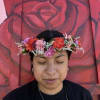 Flower crown with customizable colors. 