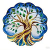 Hand Painted Metal Birdbath