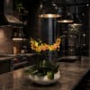Fifteen Luxury Peach Phalaenopsis orchid Arrangement designed for gifting with a Natural