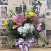 Vased Arrangement with a Bow
