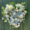 Honor a cherished life with this elegant White &amp; Blue Full Heart
