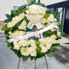 Elegant White &amp; Green Sympathy Wreath

A beautiful expression of love, peace, and