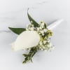 A classic white boutonni&egrave;re that compliments any suit. A perfect addition for