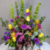 Rustic Harvest basket brings together the darker tones of color, creating that
