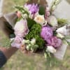 In season summer blooms!  Hand wrapped Bouquet that includes hydrangeas, snap