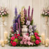 Soft, soothing, and beautifully symbolic, the Eternal Peace Surrounded offers a serene